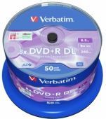 Фото DVD+R Verbatim 8,5Gb (box 50) 8x DualLayer купить в MAK.trade