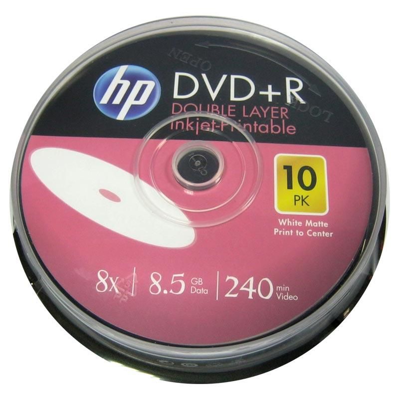 HP DVD+R 8,5Gb 8x (box 10) DualLayer printable | Купити в інтернет магазині