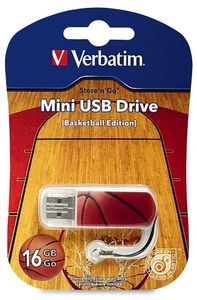 Flash-пам'ять Verbatim Mini 16Gb USB 2.0 Basketball | Купити в інтернет магазині