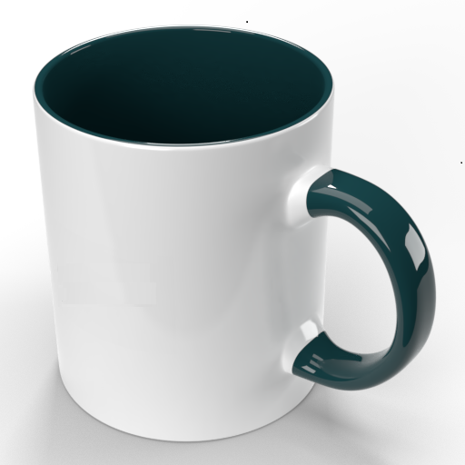 Чашка для сублімації Magic best (425 мл) темно Зелена всередині + ручка (36шт/уп) | Купити в інтернет магазині