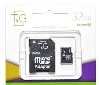 Карта пам'яті T&G microSDHC 32GB Class 10+ SD adapter | Купити в інтернет магазині