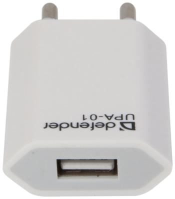 Мережевий зарядний пристрій Defender з роз'ємом USB 1А | Купити в інтернет магазині