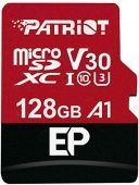 Фото Карта памяти PATRIOT EP Series  microSD 128GB card Class 10  V30 + adapter купить в MAK.trade