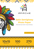 Фото Фотобумага Apache 10x15 (100л) 270г/м2 Премиум Сатин полуглянец купить в MAK.trade