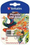 Фото Flash-память Verbatim Mini 16Gb USB 2.0 Tattoo Phoenix купить в MAK.trade