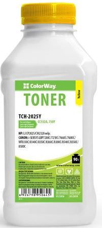 Тонер ColorWay (TCH-2025Y) Yellow 90g для HP CLJ CP1215/1515 | Купити в інтернет магазині