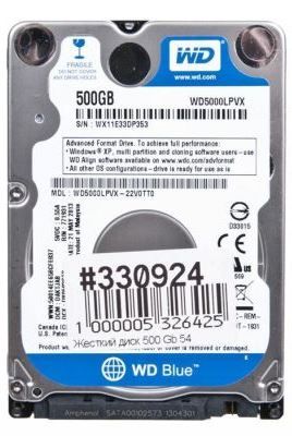 Жорсткий диск 500Gb Western Digital 2.5" Blue (WD5000LPVX) 5400 rpm 8Mb SATAIII | Купити в інтернет магазині