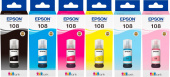 Фото Комплект Оригинальных чернил Epson 108 EcoTank L8050/L18050 (B/C/LC/M/LM/Y) 6х70ml купить в MAK.trade
