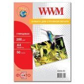 Фото WWM A4 (50л) 200г/м2 глянцевая фотобумага купить в MAK.trade