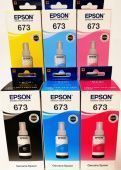 Фото Комплект Оригинальных чернил Epson L800/L805/L810/L850/L1800 (B/C/LC/M/LM/Y) 6х70ml купить в MAK.trade