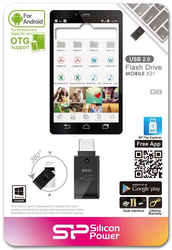 флеш-драйв SILICON POWER Mobile X21 8GB | Купити в інтернет магазині