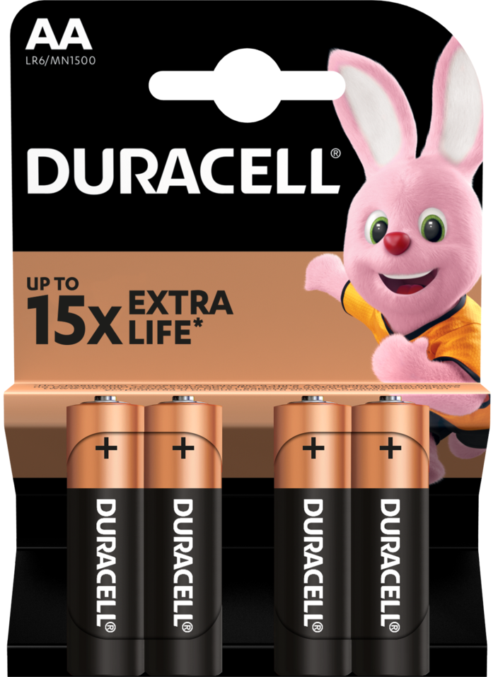 Батарейка Duracell LR06 MN1500 (4шт/уп) АА | Купити в інтернет магазині
