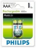 Фото Аккумулятор Philips HR03 Ni-MH 800mAh (2шт/уп) купить в MAK.trade