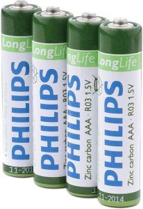 Батарейка Philips LongLife R03 (40шт/уп) ААА | Купити в інтернет магазині