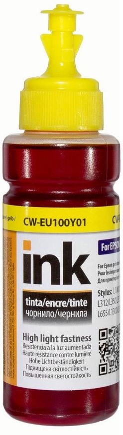 Чорнило ColorWay CW-EU100Y Epson L100/L110/L200/L210/L355 (Yellow) 100ml Світлостійкі