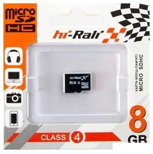 Карта пам'яті Hi-Rali microSDHC 8GB Class 4 | Купити в інтернет магазині
