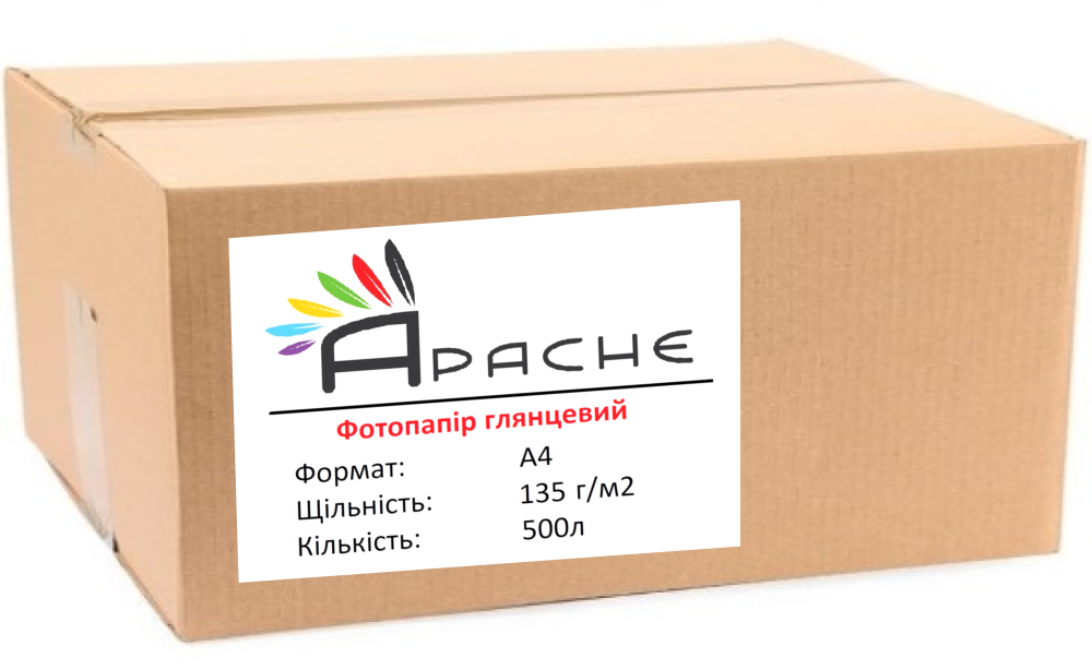 Фотопапір Apache A4 (500л) 135г/м2 глянцевий
