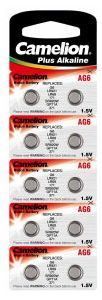 Батарейка Camelion AG6 (LR69/370) Alkaline Plus (10шт/уп) 1.5V
