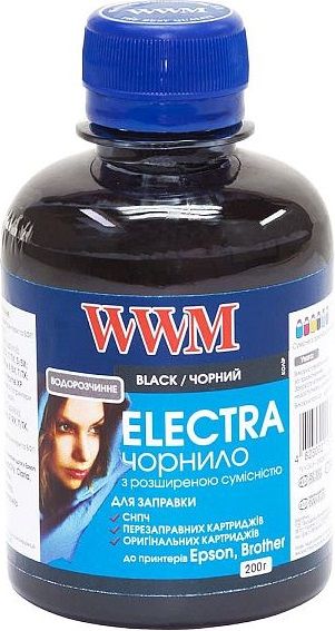 Чорнило WWM EU/B Epson Electra (Black) 200ml | Купити в інтернет магазині