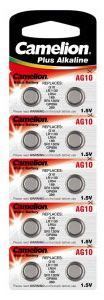 Батарейка Camelion AG10 (LR54/389) Alkaline Plus (10шт/уп) 1.5V