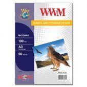 Фото WWM A3 (50л) 100г/м2 матовая фотобумага купить в MAK.trade
