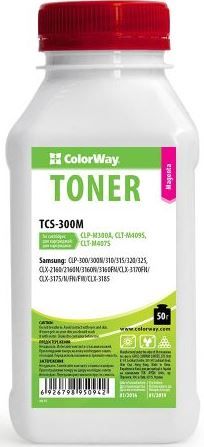 Тонер ColorWay (TCS-300M) Magenta 50g для Samsung CLP-300/310/320/325