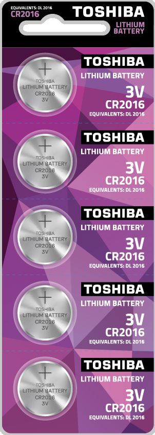 Батарейка Toshiba CR2016 (5шт/уп) 3V