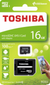 Фото Карта памяти Toshiba microSDHC 16GB Class 10 UHS-I + adapter купить в MAK.trade