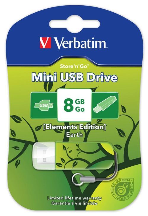 Flash-пам'ять Verbatim Mini 8Gb USB 2.0 Earth | Купити в інтернет магазині