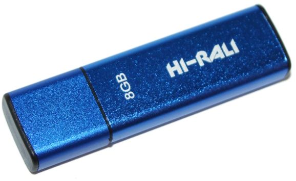 Flash-пам'ять Hi-Rali Vector series Blue 8Gb USB 2.0 | Купити в інтернет магазині