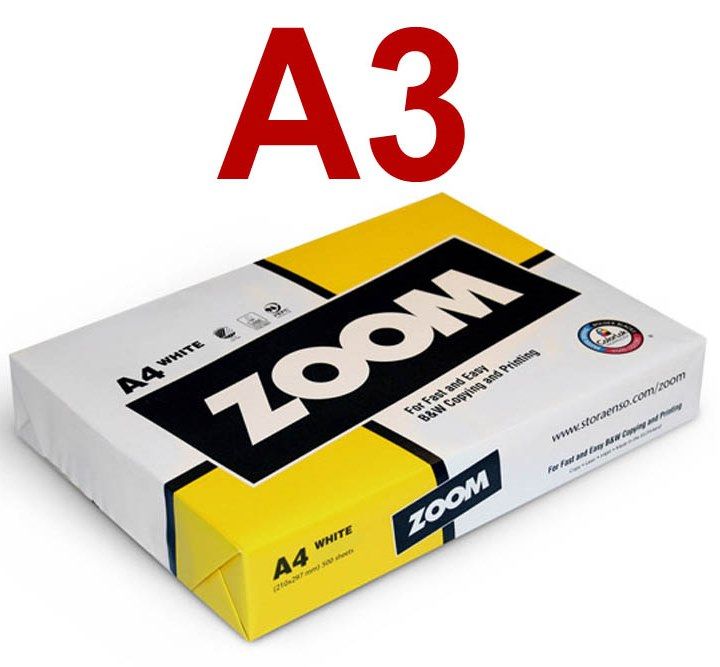Папір офісний Zoom А3, 80г/м2 (500л) | Купити в інтернет магазині