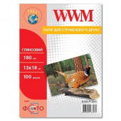 Фото WWM 13х18 (100л) 180г/м2 глянцевая фотобумага купить в MAK.trade
