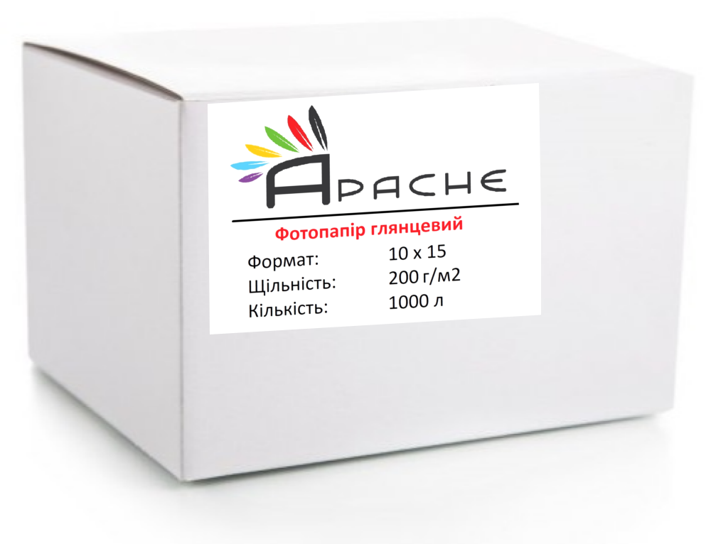 Фотопапір Apache 10х15 (1000л) 200г/м2 глянцевий