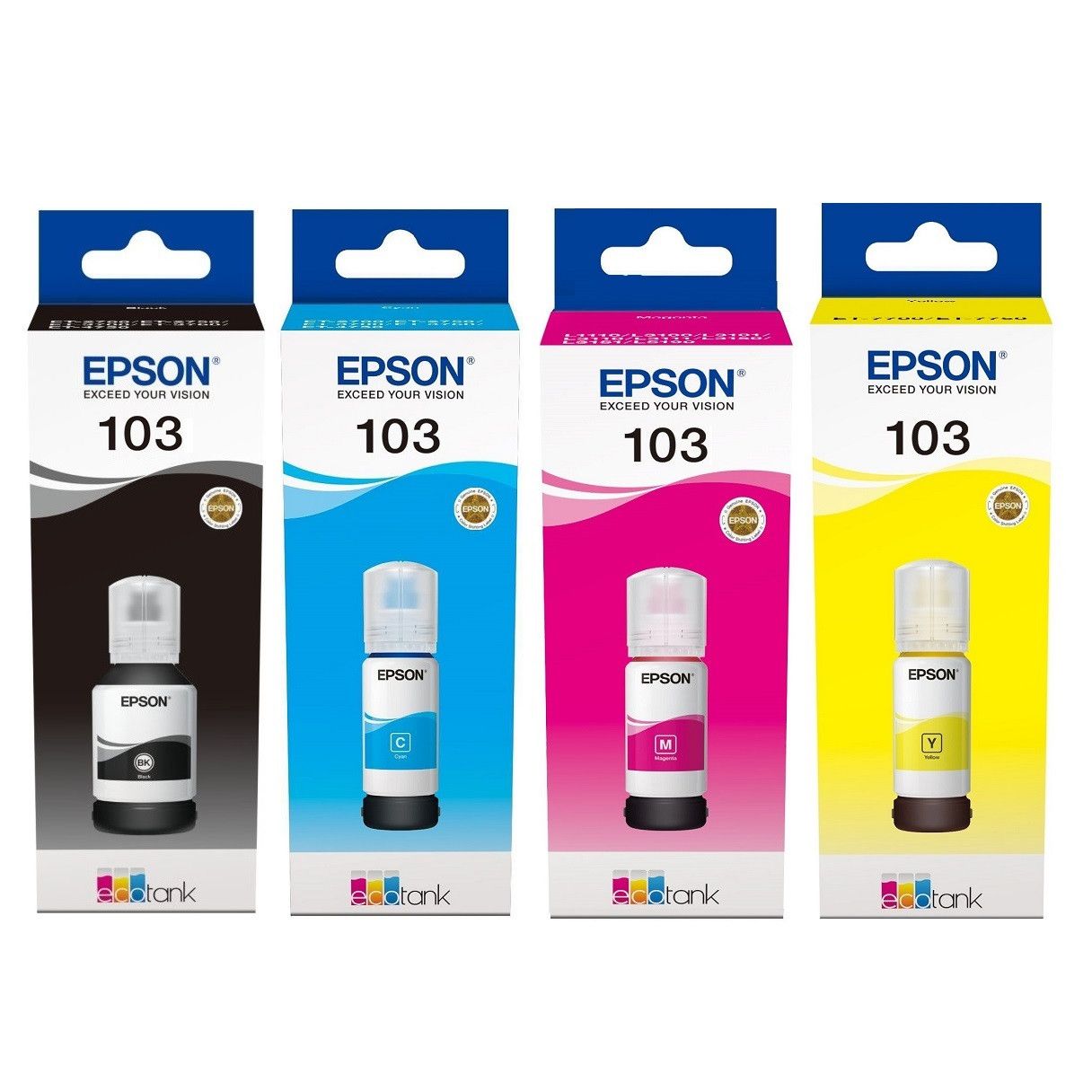 Комплект Оригінального чорнила Epson (103) L3100/L3101/L3110/L3150 (B/C/M/Y) 4х65ml | Купити в інтернет магазині