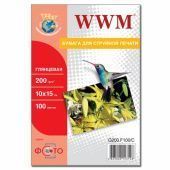 Фото WWM 10х15 (100л) 200г/м2 глянцевая фотобумага купить в MAK.trade