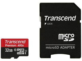 Карта памяти Trancend microSDHC 32GB Class 10 UHS-I Premium 400x + SD adapter