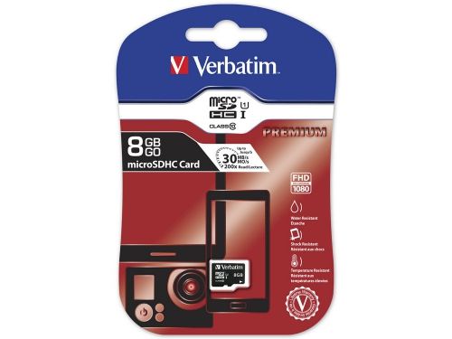 картка пам'яті Verbatim microSDHC 8GB Class 10 UHS-I no adapter | Купити в інтернет магазині
