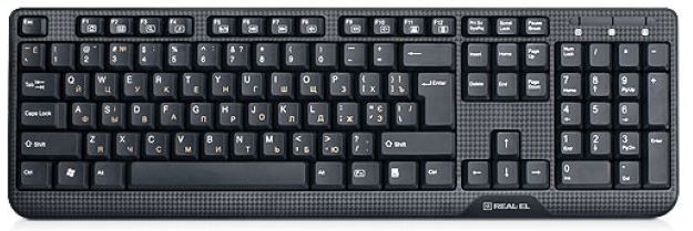 Клавіатура провідна REAL-EL Standard 500 USB Black | Купити в інтернет магазині