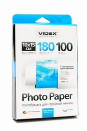 Videx 10x15 (100л) 180г/м2 глянцевий фотопапір