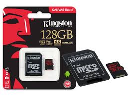 Карта пам'яті Kingston microSDXC 128GB Class 10 UHS-I U3 + SD adapter 100MbS | Купити в інтернет магазині