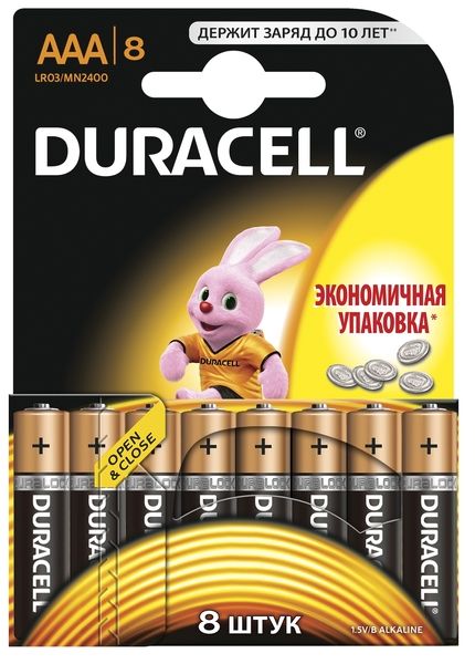 Батарейка Duracell LR03 MN2400 (8шт/уп) ААА | Купити в інтернет магазині