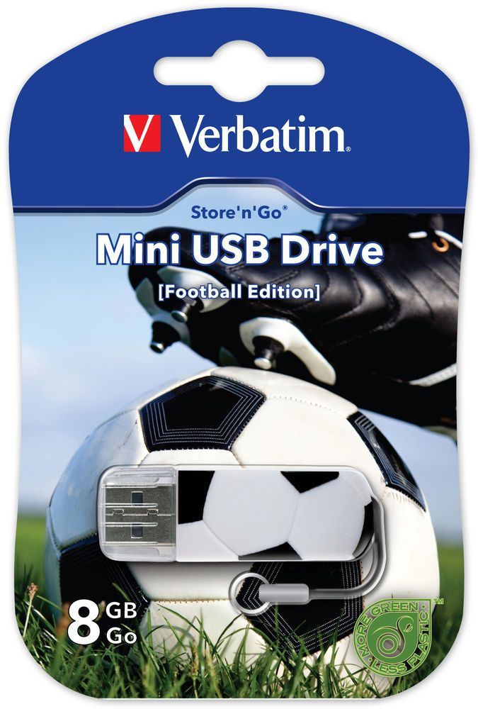 Flash-пам'ять Verbatim Mini 8Gb USB 2.0 Football | Купити в інтернет магазині