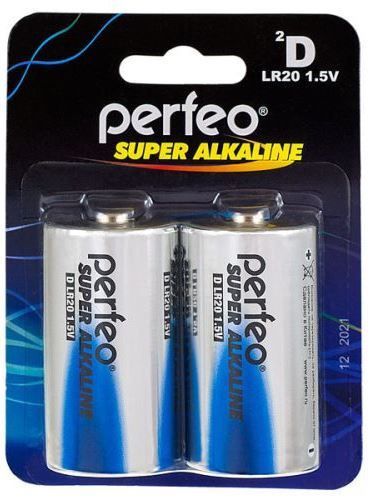 Батарейка Perfeo LR20 Super Alkaline (2шт/уп) D | Купити в інтернет магазині