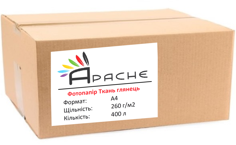 Фотопапір Apache A4 (400л) 260г/м2 фактура Тканина глянець
