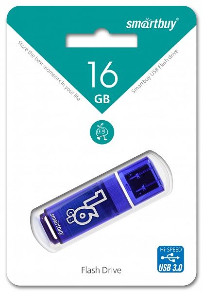 Flash-пам'ять Smartbuy Glossy series Dark Blue 16Gb USB 3.0 | Купити в інтернет магазині