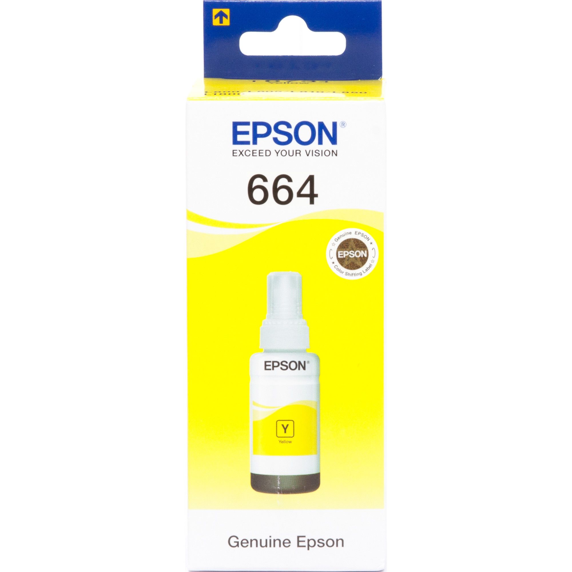 Оригінальне чорнило Epson L110/L210/L355/L555/L1300 (Yellow) 70ml (C13T66424A)