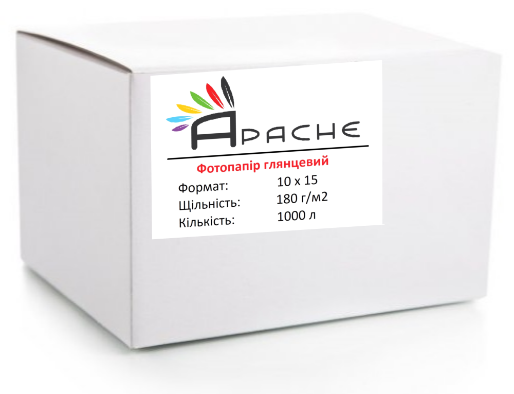 Фотопапір Apache 10х15 (1000л) 180г/м2 глянцевий | Купити в інтернет магазині