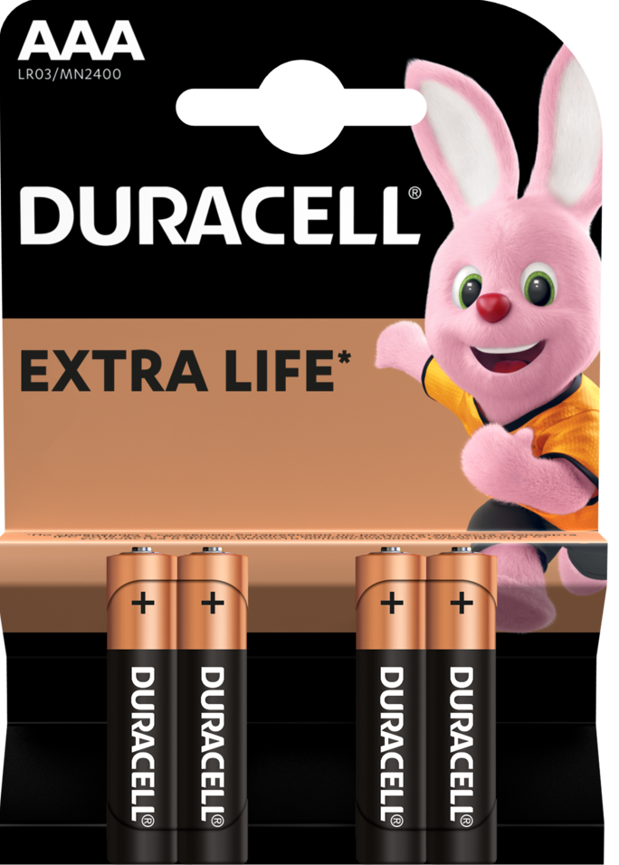 Батарейка Duracell LR03 MN2400 (4шт/уп) ААА | Купити в інтернет магазині