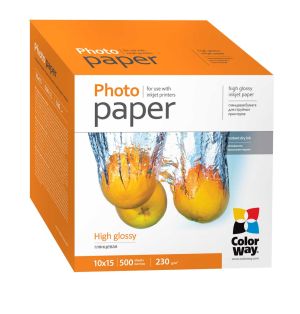 ColorWay 10x15 (500л) 230г/м2 Глянцевая фотобумага