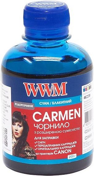 Чорнило WWM CU/C Canon Universal Carmen (Cyan) 200ml | Купити в інтернет магазині